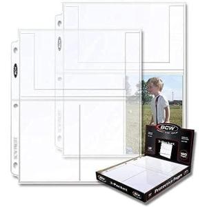 Bcw Pro 3-Pocket Postcard Protective Page Box 4″ x 6″ Pack of 100 (400-PACK)