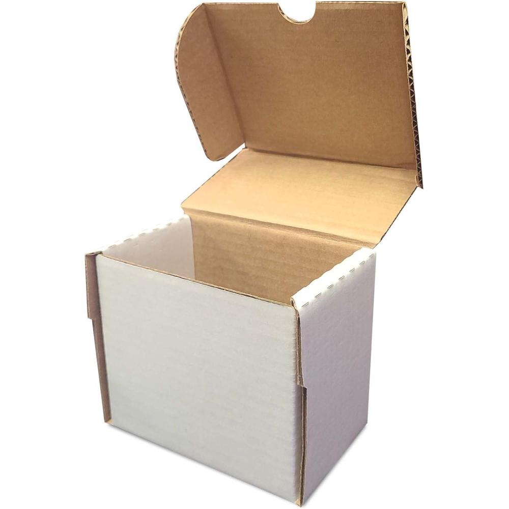 image:imageBCW Magnetics amp SemiRigid 2 Storage Box  Holds 130 SemiRigid Card Holders amp 15 Magnetic Holders  Durable White Corrugated Cardboard  5 Card Storage Solution  Trading Card Storage Organizer