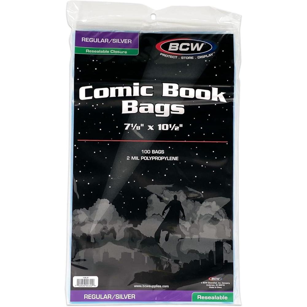 image:imageBCW Resealable Silver Age Comic Bags  1000 ct  Archival Quality AcidFree Protection for Silver Age Comic Books  7 18 x 10 12 inches Comic Collection Storage Comic Books Bags
