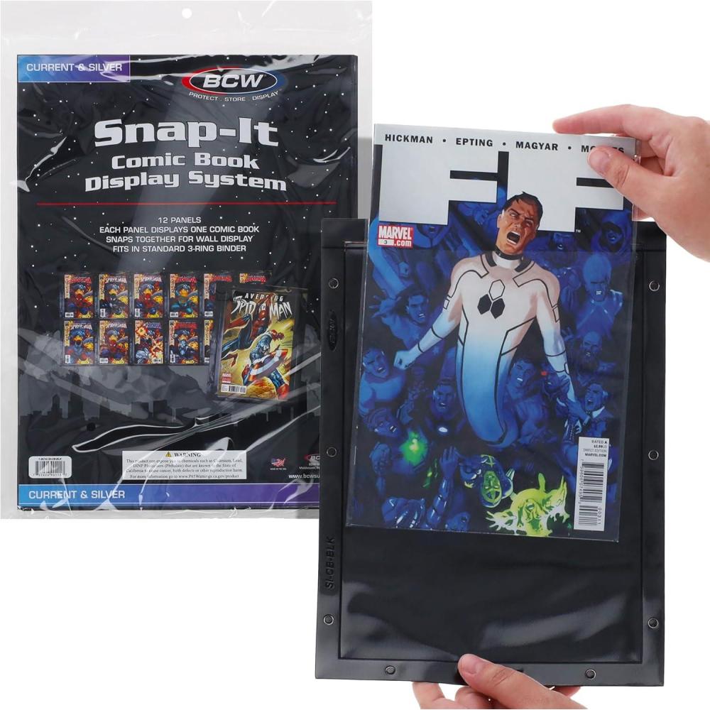 image:imageBCW SnapIt Comic Book Display System 12Pack WallMountable Panels for Current amp Silver Age Comics Modular BinderCompatible Storage for Collectors