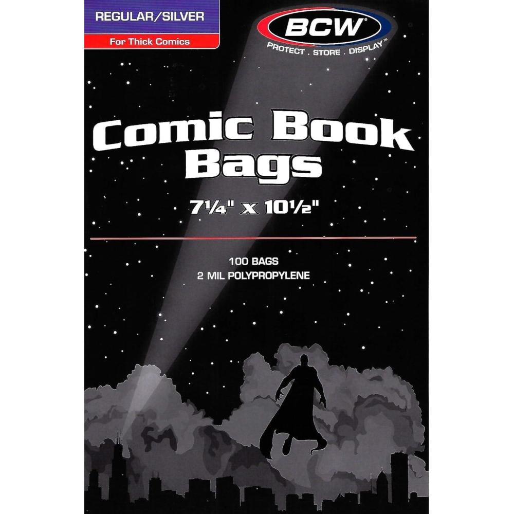image:imageBCW Thick Silver Age Comic Bags  500 ct  Archival Quality AcidFree Protection for Silver Age Comic Books  7 14 x 10 12 inches Comic Collection Storage Comic Books Bags