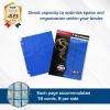 BCW Double-Sided 9-Pocket Pages Holder – 10 White Pages | Trading Card Binder Sheets | Secure Side Loading | Ideal Card Storage and Display Solution(Blue)