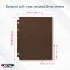 BCW Double-Sided 9-Pocket Pages Holder – 10 White Pages | Trading Card Binder Sheets | Secure Side Loading | Ideal Card Storage and Display Solution(Brown)