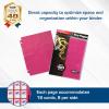 BCW Double-Sided 9-Pocket Pages Holder – 10 White Pages | Trading Card Binder Sheets | Secure Side Loading | Ideal Card Storage and Display Solution(Pink)