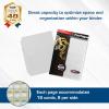 BCW Double-Sided 9-Pocket Pages Holder – 10 White Pages | Trading Card Binder Sheets | Secure Side Loading | Ideal Card Storage and Display Solution(White)