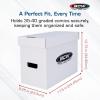 BCW Graded Comic Book Storage Box – 1ct | Durable White Corrugated Paper | Fits CGC Comics, Holds 35-40 Graded Comic Books | Double Thickness Handles & Reinforced Bottom