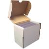 BCW Magnetics & Semi-Rigid #2 Storage Box – Holds 130 Semi-Rigid Card Holders & 15 Magnetic Holders | Durable White Corrugated Cardboard | 5″ Card Storage Solution | Trading Card Storage Organizer