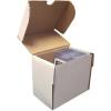 BCW Magnetics & Semi-Rigid #2 Storage Box – Holds 130 Semi-Rigid Card Holders & 15 Magnetic Holders | Durable White Corrugated Cardboard | 5″ Card Storage Solution | Trading Card Storage Organizer