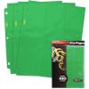 BCW Double-Sided 9-Pocket Pages Holder – 10 White Pages | Trading Card Binder Sheets | Secure Side Loading | Ideal Card Storage and Display Solution(Green)