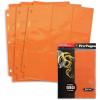 BCW Double-Sided 9-Pocket Pages Holder – 10 White Pages | Trading Card Binder Sheets | Secure Side Loading | Ideal Card Storage and Display Solution(Orange)