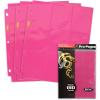 BCW Double-Sided 9-Pocket Pages Holder – 10 White Pages | Trading Card Binder Sheets | Secure Side Loading | Ideal Card Storage and Display Solution(Pink)