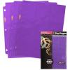 BCW Double-Sided 9-Pocket Pages Holder – 10 White Pages | Trading Card Binder Sheets | Secure Side Loading | Ideal Card Storage and Display Solution(Purple)