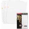BCW Double-Sided 9-Pocket Pages Holder – 10 White Pages | Trading Card Binder Sheets | Secure Side Loading | Ideal Card Storage and Display Solution(White)