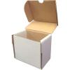 BCW Magnetics & Semi-Rigid #2 Storage Box – Holds 130 Semi-Rigid Card Holders & 15 Magnetic Holders | Durable White Corrugated Cardboard | 5″ Card Storage Solution | Trading Card Storage Organizer