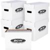 BCW Short Comic Storage Box – 5 Pack | Holds 150-175 Current/Silver Age Comics | Stackable, Durable 200 lb. Strength