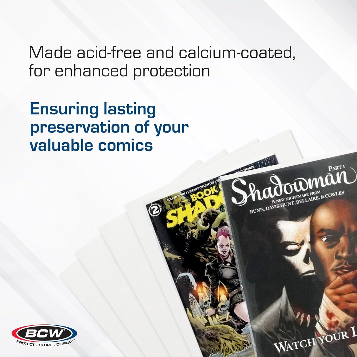 image:imageBCW Modern Comic Backing Boards 1000 Pack Certified AcidFree LabTested Archival Quality Comic Book Boards Ideal for Comic Book Storage and Preservation