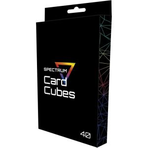 BCW Spectrum Card Cubes | 15-Count Plastic Card Storage Box | Crystal Clear Trading & Baseball Card Holder Box | Durable Acid-Free Acrylic Card Case(40 Card)