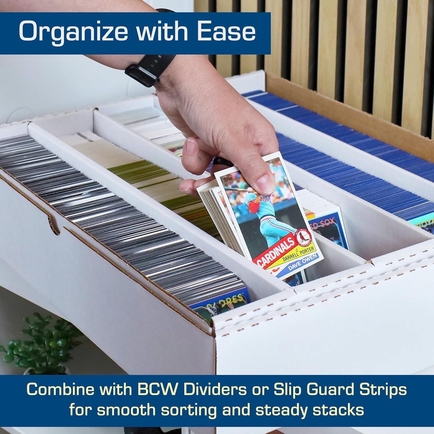 image:imageBCW 5000ct Trading Card Storage Boxes Full Lid 1 Pack TCG amp MTG Card Storage Organizer Fits Card Dividers amp Sorting Tray Corrugated Cardboard Box for Collectible CardsFull Lid
