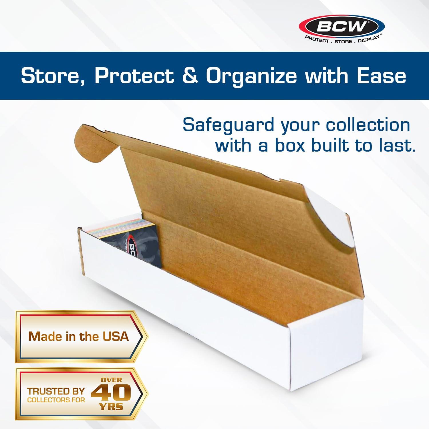image:imageBCW 930Count Trading Card Storage Box 10 Pack Cardboard Organizer for Sports Cards TCG and Collectible Cards Durable Stackable Storage with Easy Assembly