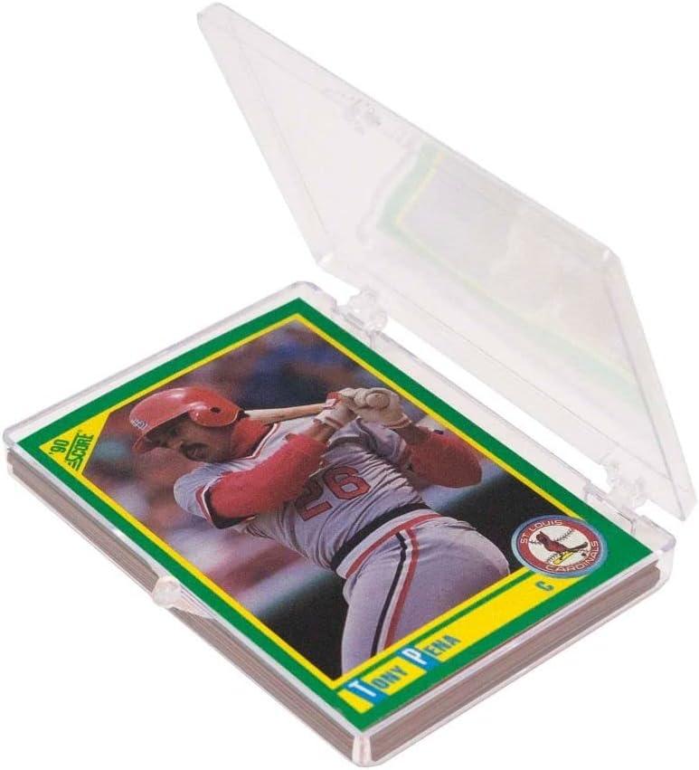 image:imageBCW Hinged Trading Card Box 25 Count Pack of 5 Clear Plastic Card Storage Box Snap Lock Trading Card Case for Pokmon and TCG Cards