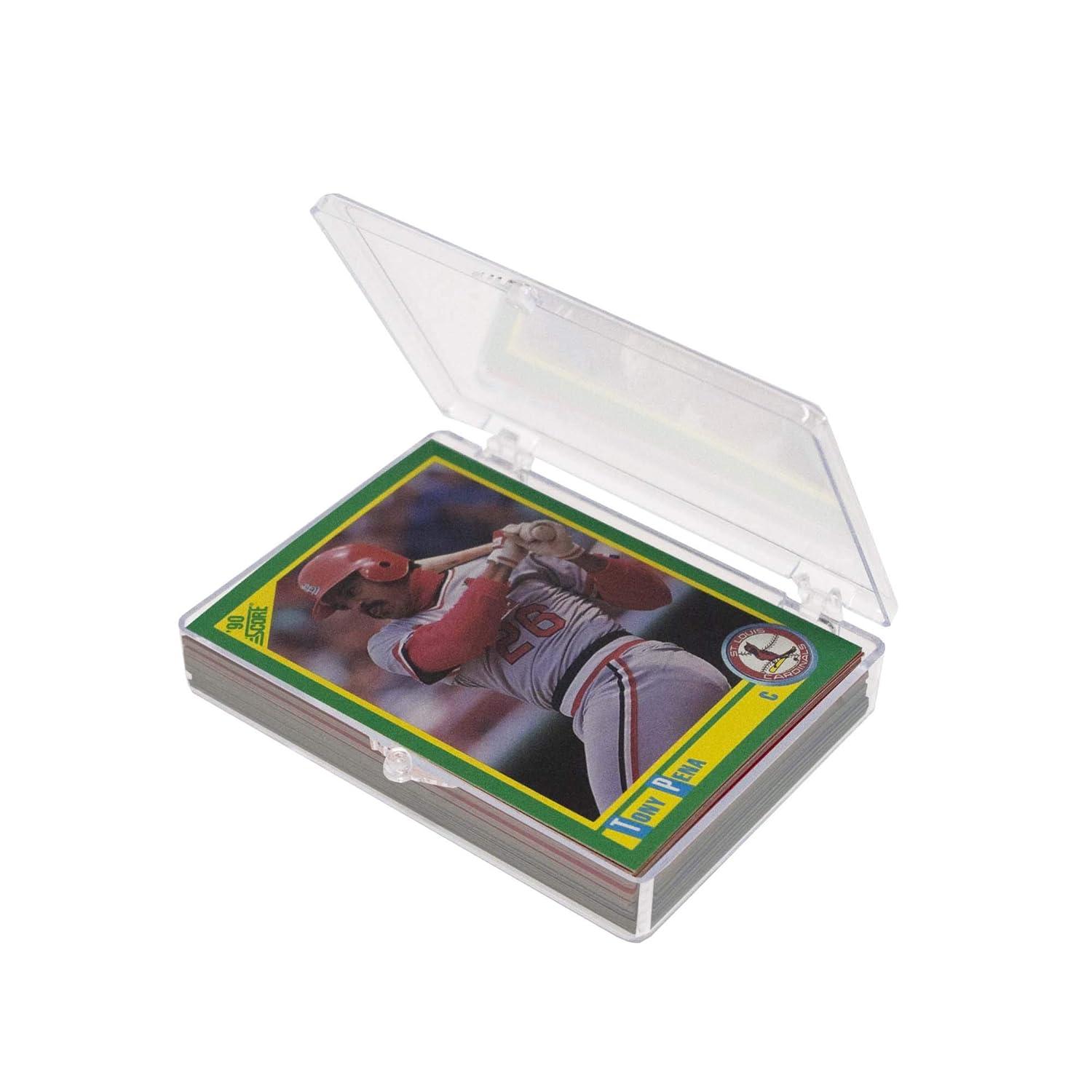 image:imageBCW Hinged Trading Card Box 35 Count Pack of 1 Clear Plastic Card Storage Box Snap Lock Trading Card Case for Pokmon and TCG Cards