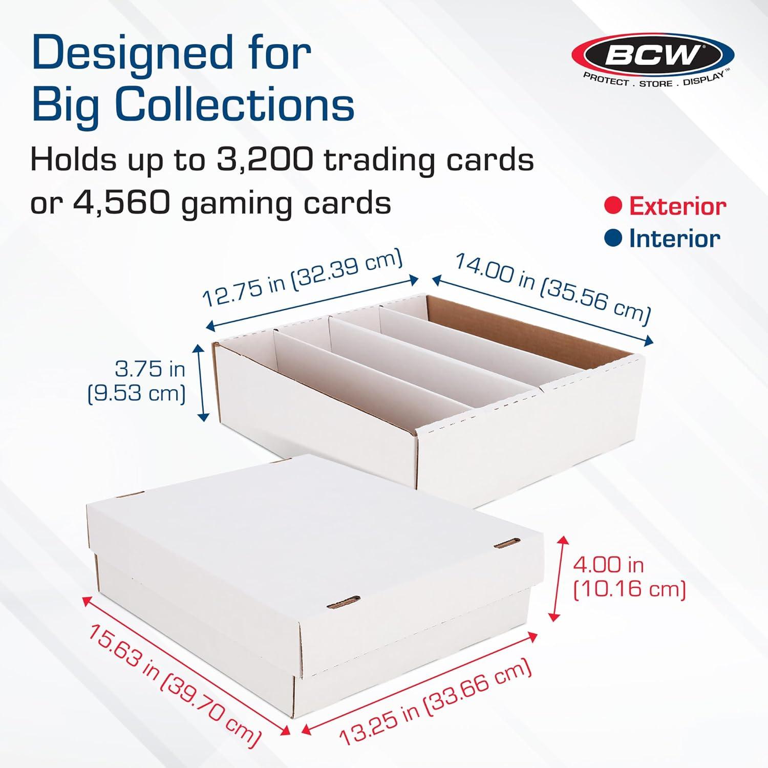 image:imageBCW Monster Box 6ct Trading Card Storage Box Holds 3200 Cards Sports amp TCG Card Organizer6