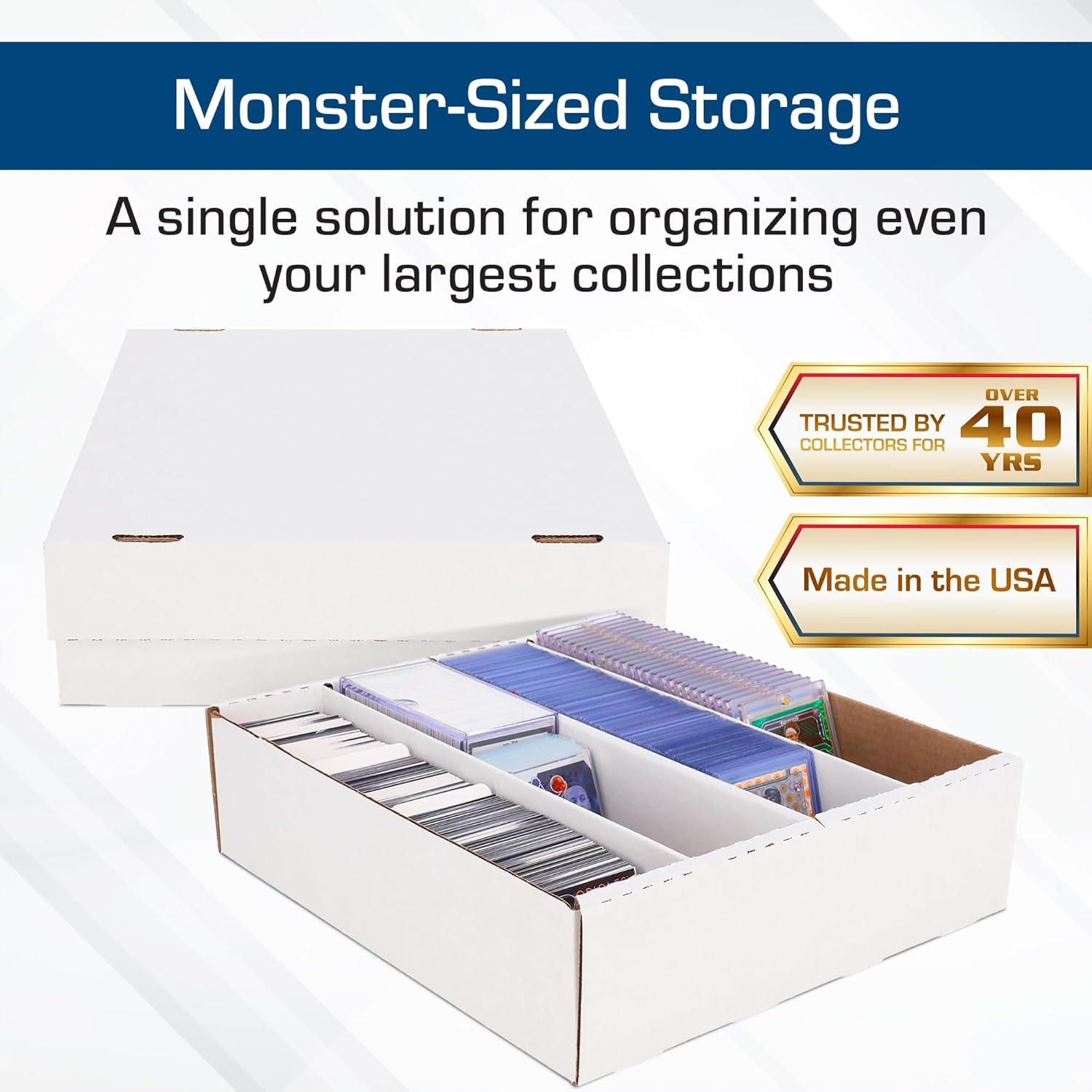 image:imageBCW Monster Box 6ct Trading Card Storage Box Holds 3200 Cards Sports amp TCG Card Organizer6
