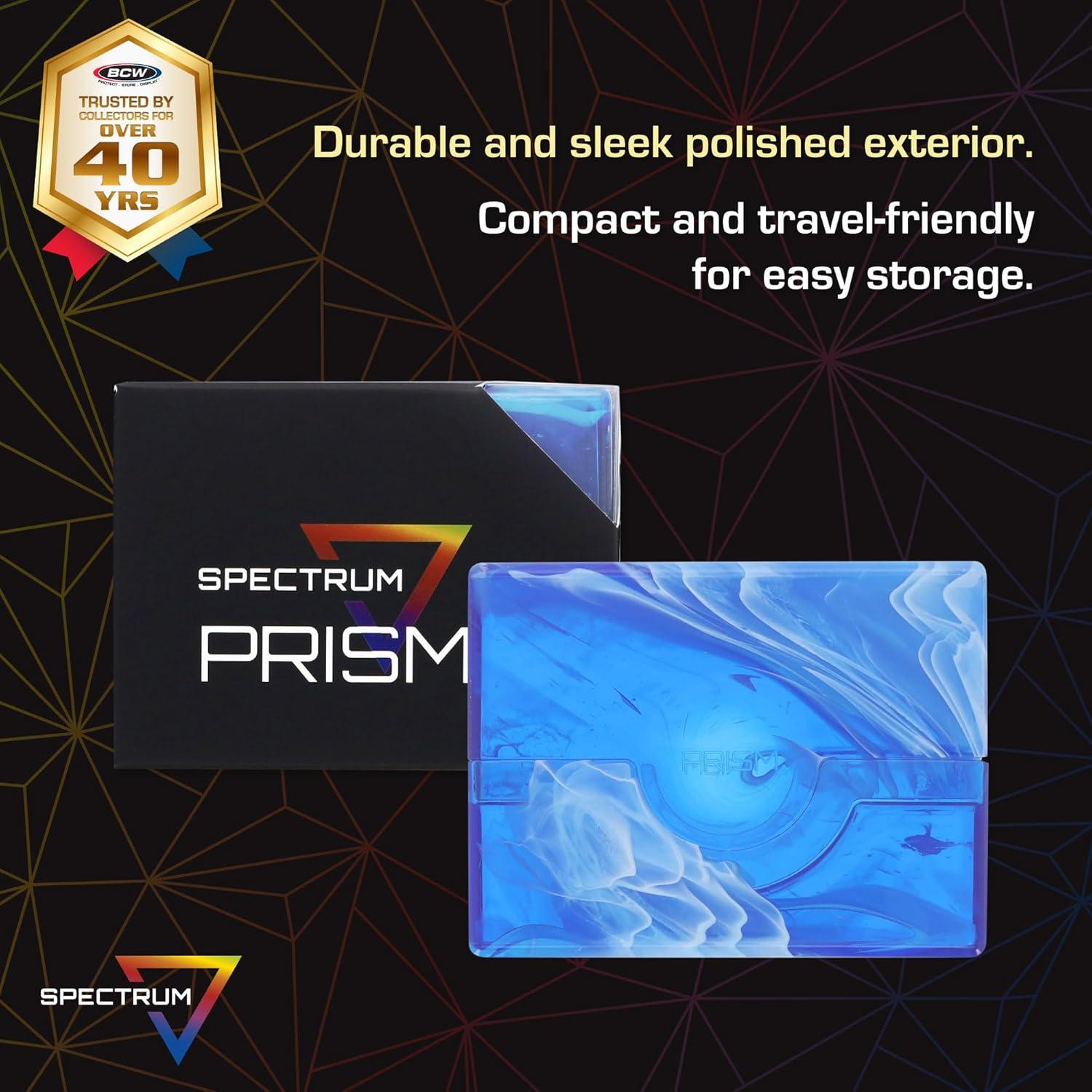 image:imageBCW Prism Deck Case Carnelian Red Holds 50 DoubleSleeved or 60 SingleSleeved Cards Secure Snap Closure Compatible Collectible Card Bins TCG Storage BoxApatite Blue