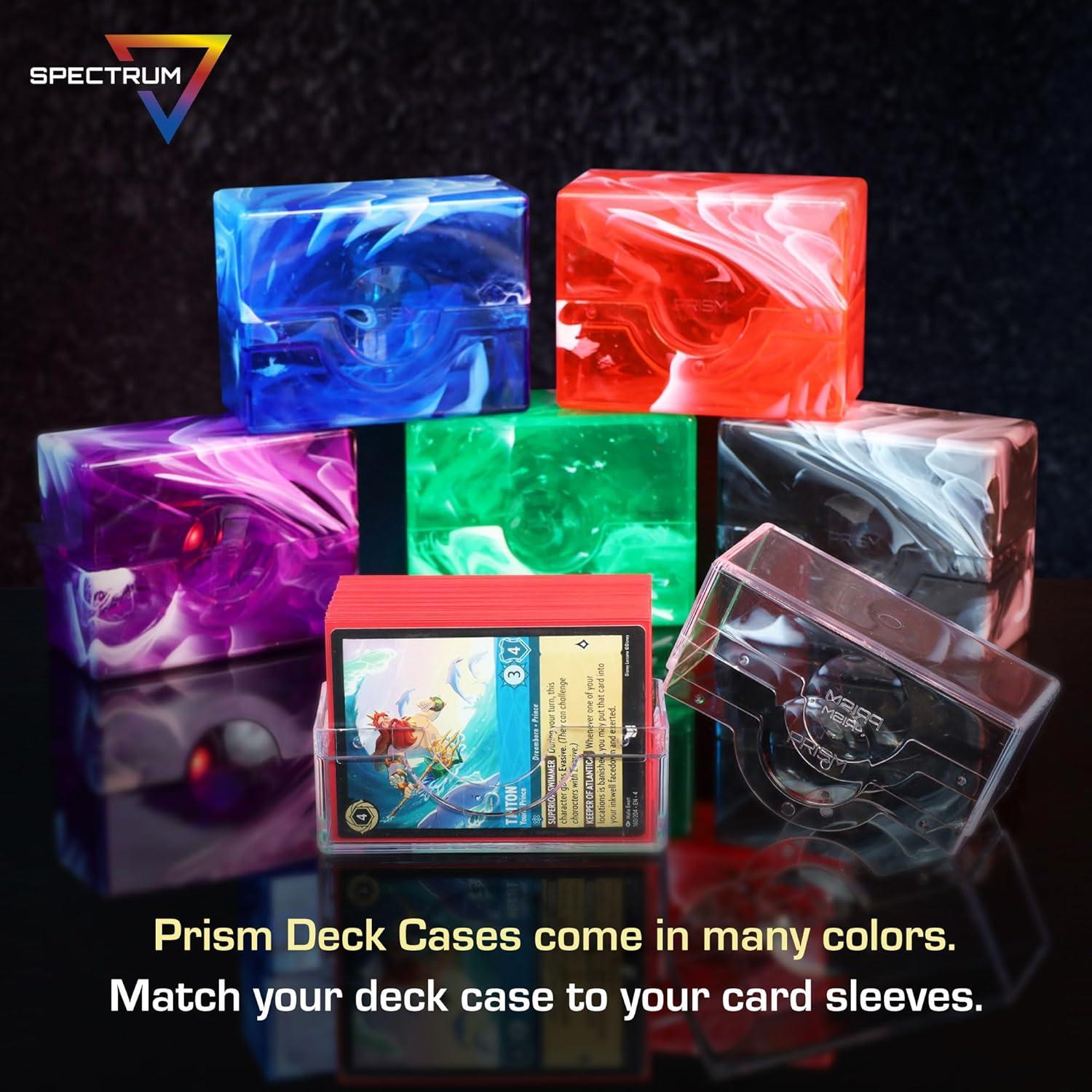 image:imageBCW Prism Deck Case Carnelian Red Holds 50 DoubleSleeved or 60 SingleSleeved Cards Secure Snap Closure Compatible Collectible Card Bins TCG Storage BoxApatite Blue