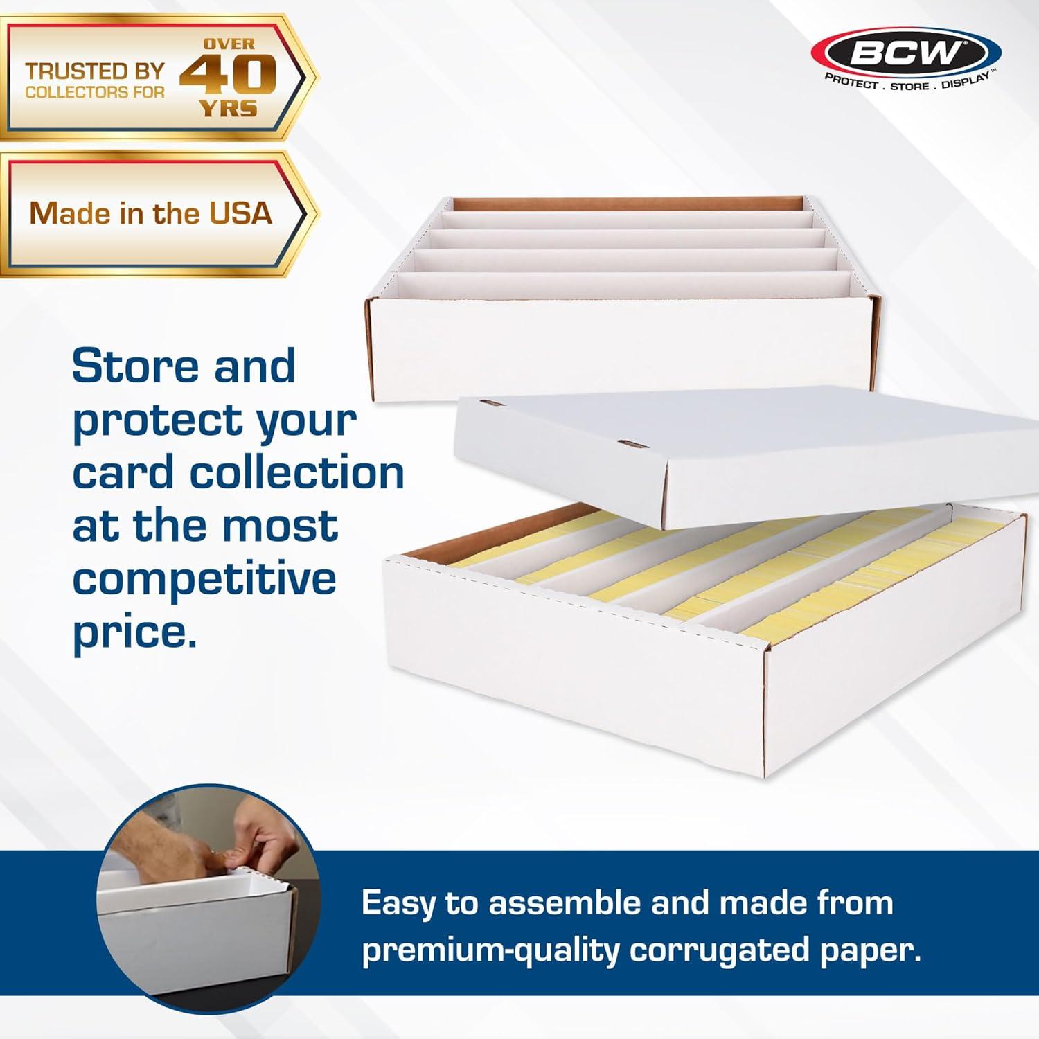 image:imageBCW Super Monster 5 Row Trading Card Storage Box 5ct Holds 5000 Standard Trading Cards amp 7000 Gaming Cards Card Storage Box for Basketball Football MTG Pokemon5 Pack