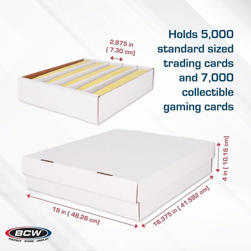 image:imageBCW Super Monster 5 Row Trading Card Storage Box 5ct Holds 5000 Standard Trading Cards amp 7000 Gaming Cards Card Storage Box for Basketball Football MTG Pokemon5 Pack
