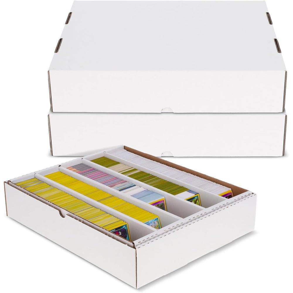 image:imageBCW 5000ct Trading Card Storage Boxes Full Lid 1 Pack TCG amp MTG Card Storage Organizer Fits Card Dividers amp Sorting Tray Corrugated Cardboard Box for Collectible CardsFull Lid