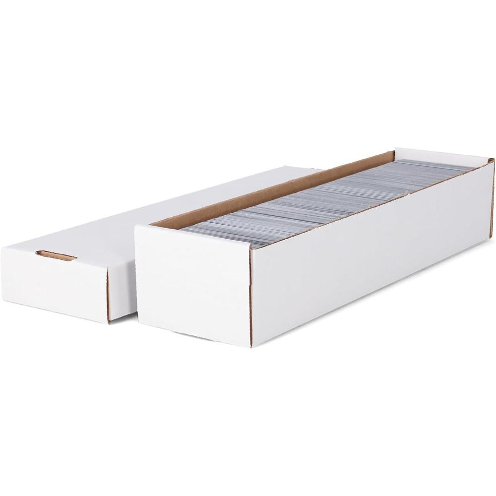 image:imageBCW 800 Count Trading Card Storage Box with Removable Lid Durable 2Piece Cardboard Card Organizer for Sports MTG amp Pokmon Holds 7001140 Cards 10 Pack 254