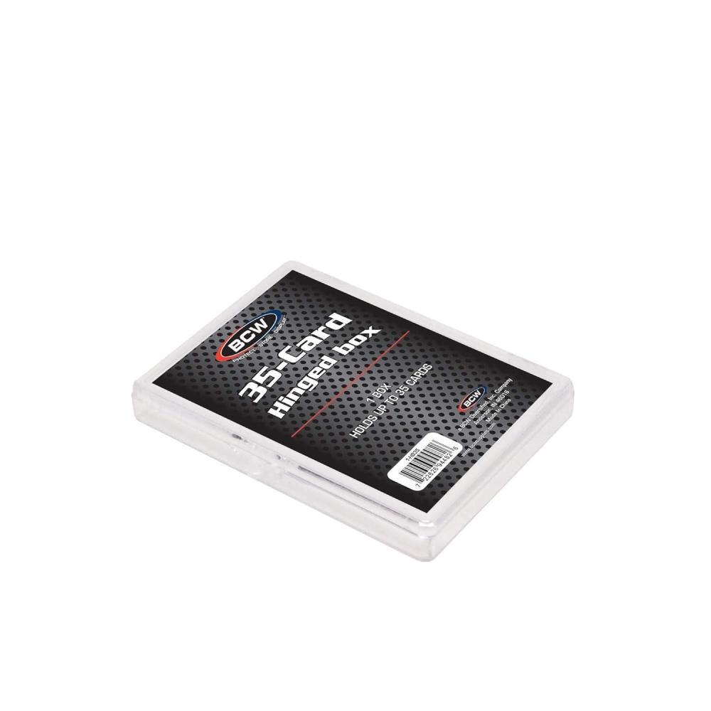 image:imageBCW Hinged Trading Card Box  35 Count Pack of 1  Clear Plastic Card Storage Box  Snap Lock Trading Card Case for Pokmon and TCG Cards
