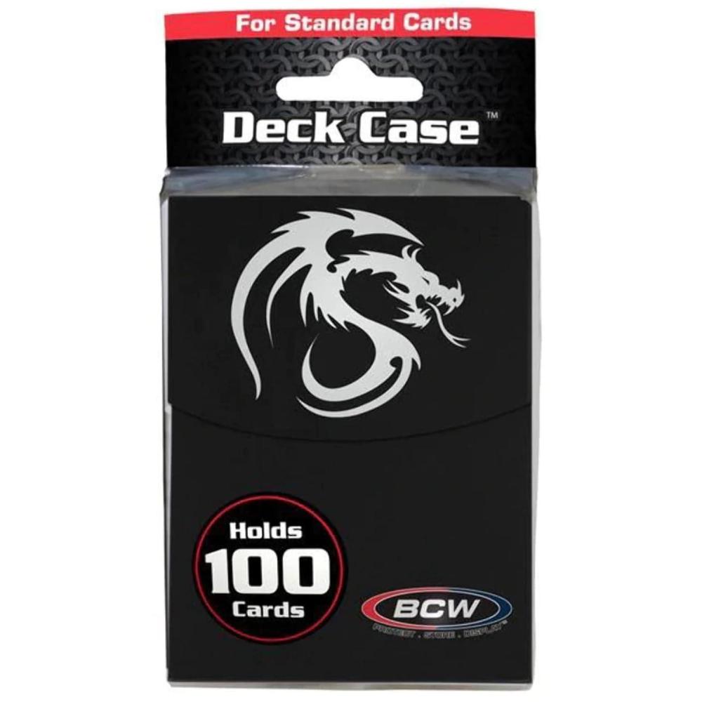 image:imageBCW Large Red Deck Case MTG Commander Deck Case Holds 100 Sleeved Cards Durable Matte Finish 100 Card Case for TCG MTG amp Pokemon SecureFit Lid amp DividerBlack
