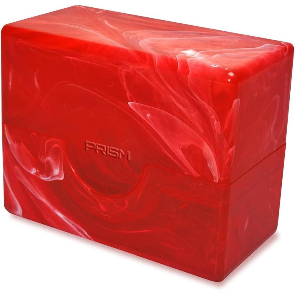 image:imageBCW Prism Deck Case Carnelian Red Holds 50 DoubleSleeved or 60 SingleSleeved Cards Secure Snap Closure Compatible Collectible Card Bins TCG Storage BoxCarnelian Red