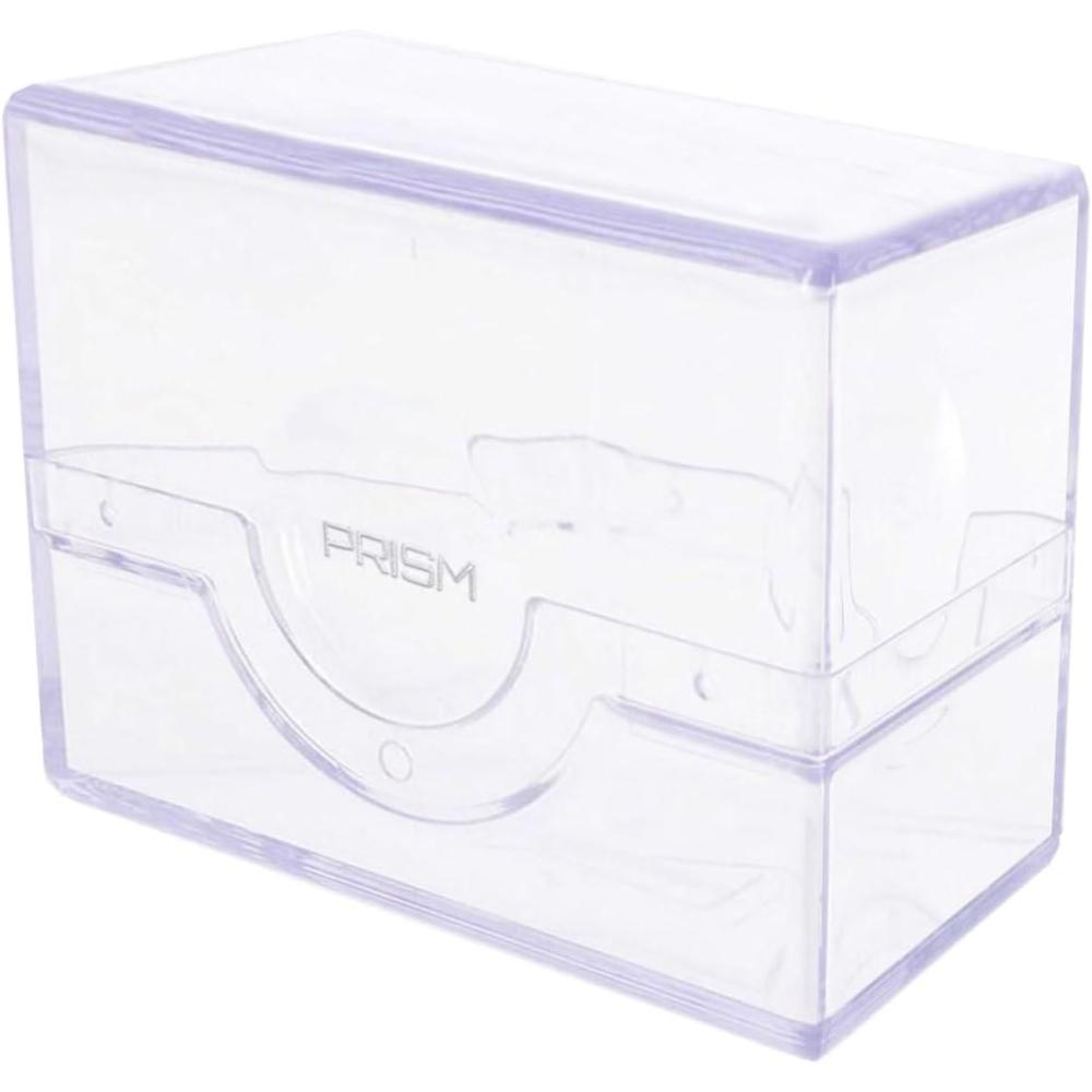 image:imageBCW Prism Deck Case  Carnelian Red  Holds 50 DoubleSleeved or 60 SingleSleeved Cards  Secure Snap Closure  Compatible Collectible Card Bins  TCG Storage BoxClear