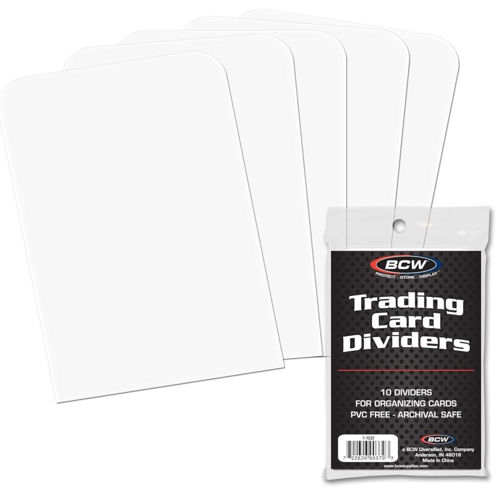 image:imageBCW Trading Card Dividers 100 Pack Archival Quality with WriteOn Tabs Fits 3200 amp 5000 Super Monster Trading Card Storage Boxes100 Pack