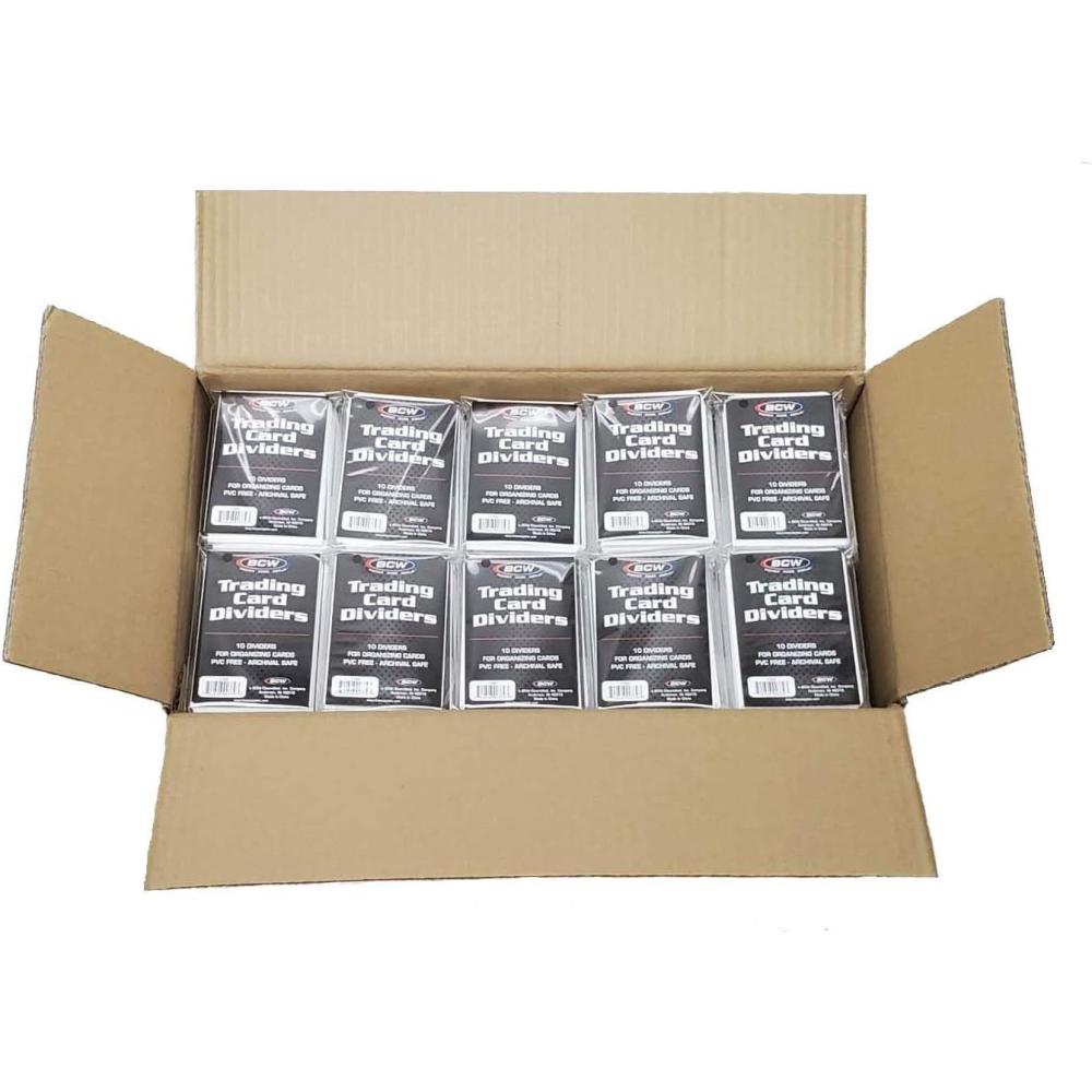 image:imageBCW Trading Card Dividers 1000 Pack  Archival Quality with WriteOn Tabs  Fits 3200 amp 5000 Super Monster Trading Card Storage Boxes