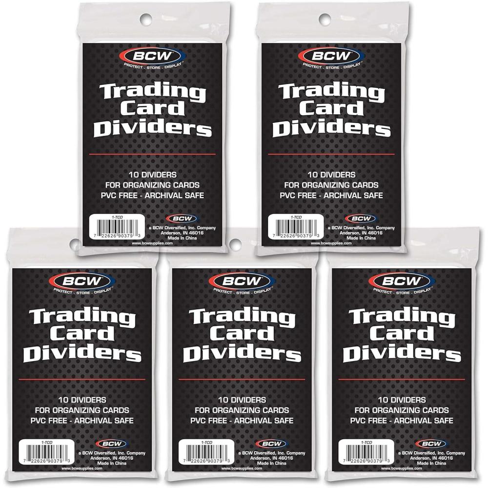 image:imageBCW Trading Card Dividers 50 Pack Archival Quality with WriteOn Tabs Fits 3200 amp 5000 Super Monster Trading Card Storage Boxes50 Pack