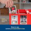 BCW Collectible Card Bin (4-Pack, Red) | Holds 3,200 Cards Each | Includes 4 Dividers Per Bin | Storage for Pokémon, MTG & Sports Cards(Single)