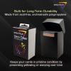 BCW Japanese Small Card Deck Case | Deck Case MTG Holds 80 Sleeved Small Gaming Cards | Matte Black | Includes Two Matching Card Dividers | Acid-Free | Archival Safe | No PVC (Black)(Black)