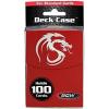 BCW Large Red Deck Case | MTG Commander Deck Case Holds 100 Sleeved Cards | Durable, Matte Finish 100 Card Case for TCG, MTG, & Pokemon | Secure-Fit Lid & Divider