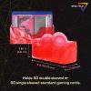 BCW Prism Deck Case – Carnelian Red | Holds 50 Double-Sleeved or 60 Single-Sleeved Cards | Secure Snap Closure | Compatible Collectible Card Bins | TCG Storage Box(Carnelian Red)