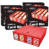 BCW Collectible Card Bin (4-Pack, Red) | Holds 3,200 Cards Each | Includes 4 Dividers Per Bin | Storage for Pokémon, MTG & Sports Cards(4 Pack)