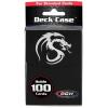 BCW Large Red Deck Case | MTG Commander Deck Case Holds 100 Sleeved Cards | Durable, Matte Finish 100 Card Case for TCG, MTG, & Pokemon | Secure-Fit Lid & Divider(Black)