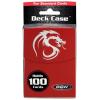 BCW Large Red Deck Case | MTG Commander Deck Case Holds 100 Sleeved Cards | Durable, Matte Finish 100 Card Case for TCG, MTG, & Pokemon | Secure-Fit Lid & Divider(Red)