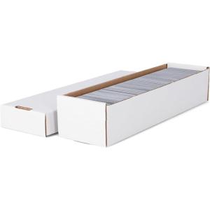 BCW 800 Count Trading Card Storage Box with Removable Lid | Durable 2-Piece Cardboard Card Organizer for Sports, MTG & Pokémon | Holds 700–1,140 Cards | 10 Pack (25)(4)