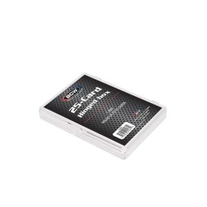 BCW Hinged Trading Card Box – 25 Count (Pack of 1) | Clear Plastic Card Storage Box | Snap Lock Trading Card Case for Pokémon, and TCG Cards