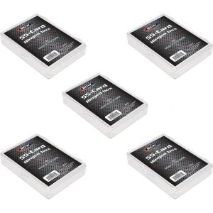 BCW Hinged Trading Card Box – 35 Count (Pack of 5) | Clear Plastic Card Storage Box | Snap Lock Trading Card Case for Pokémon, and TCG Cards